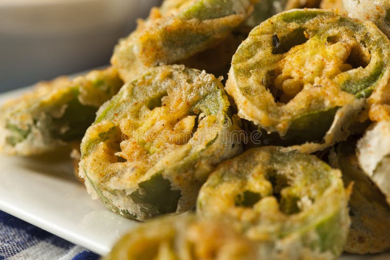 Unhealthy Fried Jalapeno Slices with Dipping Sauce. Unhealthy Fried Jalapeno Slices with Dipping Sauce