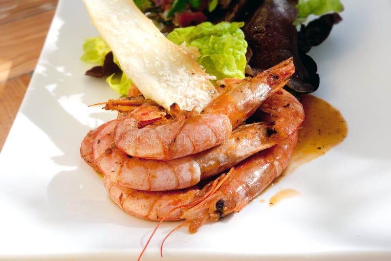 Fried Jumbo Shrimp or Prawns Stock Photo Image of shell, shellfish