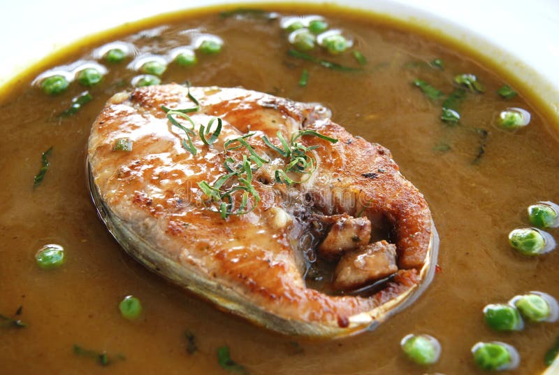 Fried King Mackerel with Red Chili Sauce Stock Image Image of