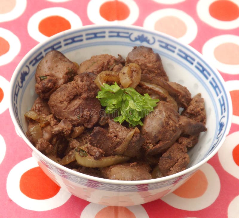 Fried liver stock image. Image of onions, liver, roasted 55351199