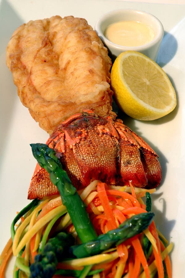 Fried lobster tail stock image. Image of fine, lobster - 4983187