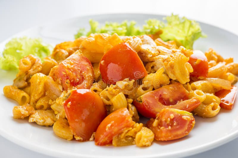 Fried macaroni stock photo. Image of thai, tasty, lunch 59131070