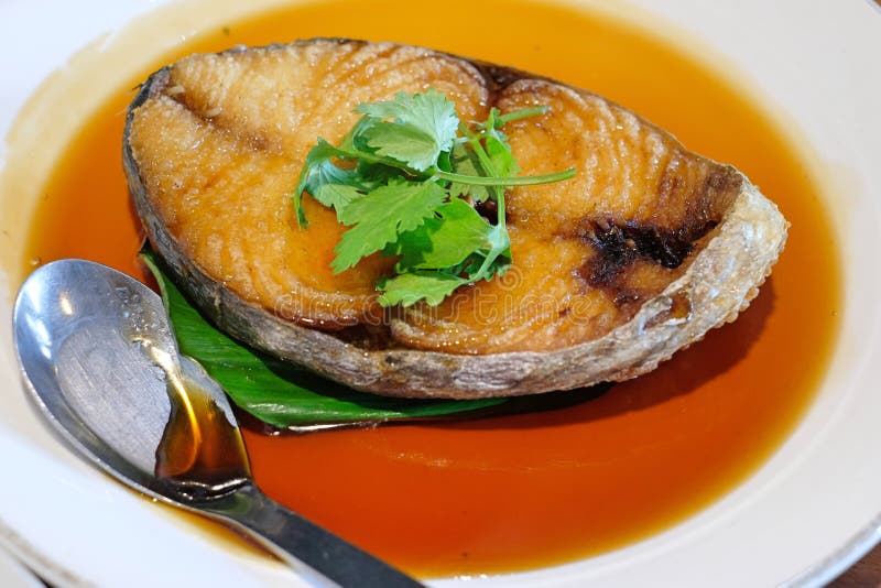 Fried Mackerel Fish with Fish Sauce Stock Photo Image of closeup