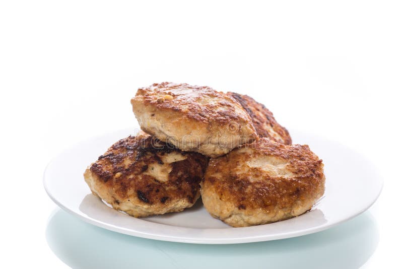 Fried Meat Patties in a Plate Stock Photo Image of dish, healthy