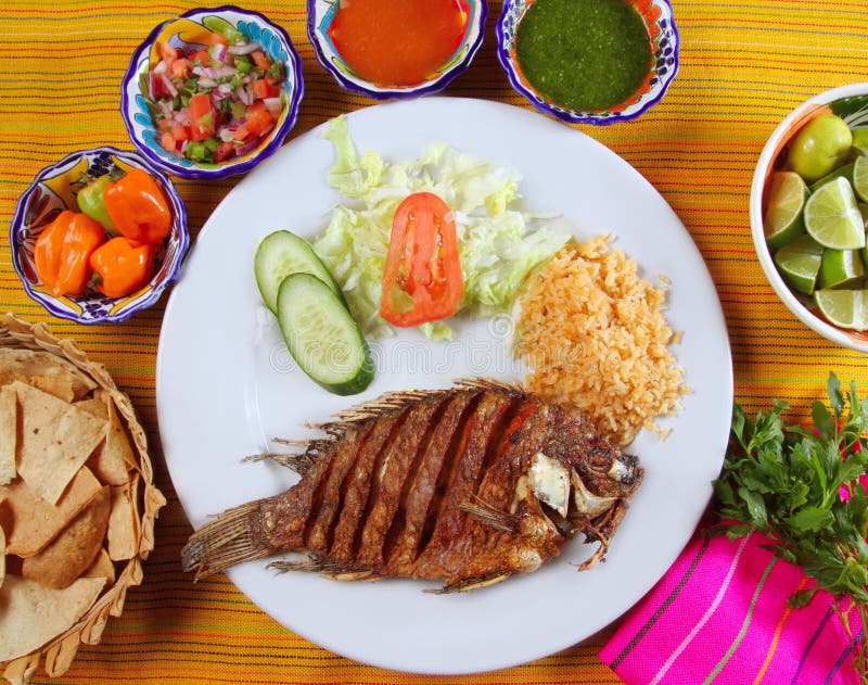 Fried Mojarra Tilapia Fish Mexico Style Stock Photo Image of kitchen