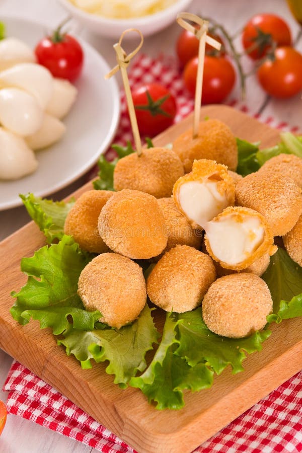 Fried Mozzarella Cheese Balls. Stock Image Image of breadcrumb, fast