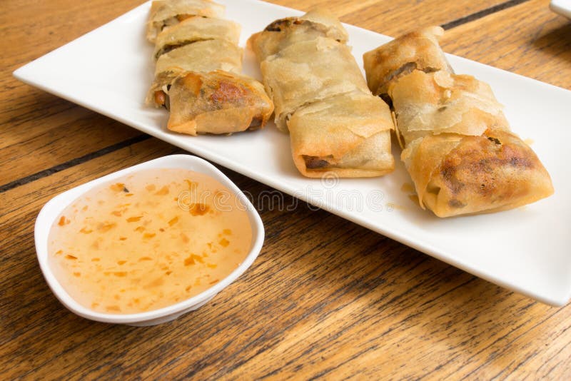 Fried Mushroom Spring Rolls Stock Image Image of lettuce, fried 40278165