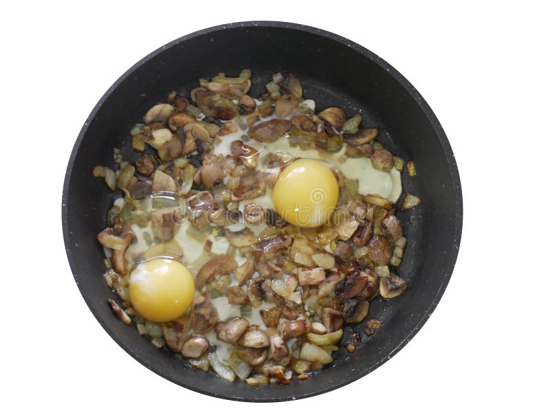 Fried Mushrooms with Onions Stock Photo Image of eating, food 174308186