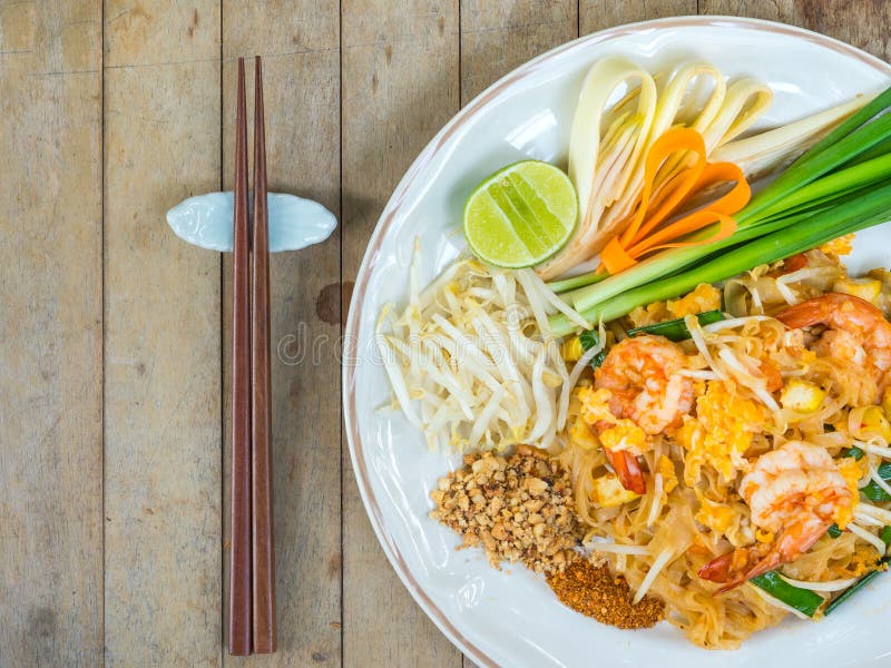 Fried Noodles Phad Thai stock image. Image of gourmet - 97299079