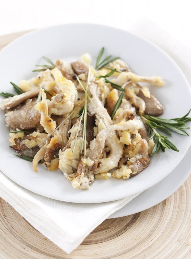 Fried oyster mushrooms
