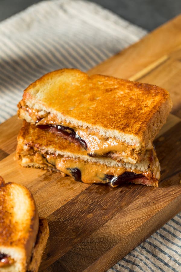 Fried Peanut Butter and Jelly Sandwich Stock Image Image of organic