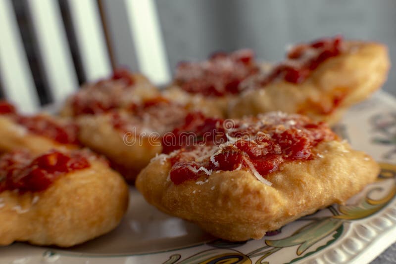 Fried Pizza Napoletana stock image. Image of good, mozzarella 191689627
