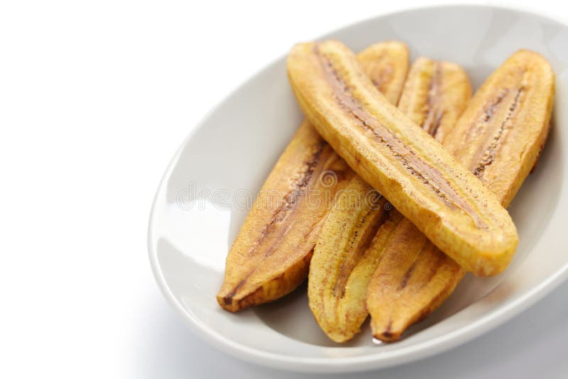 Fried plantain banana stock image. Image of snack, close 52295701