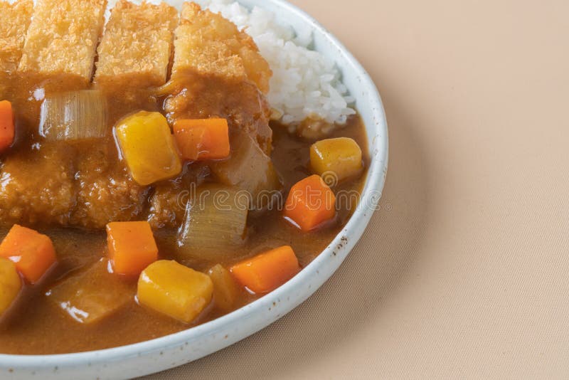 Fried Pork Cutlet Curry with Rice Stock Image Image of crispy, japan