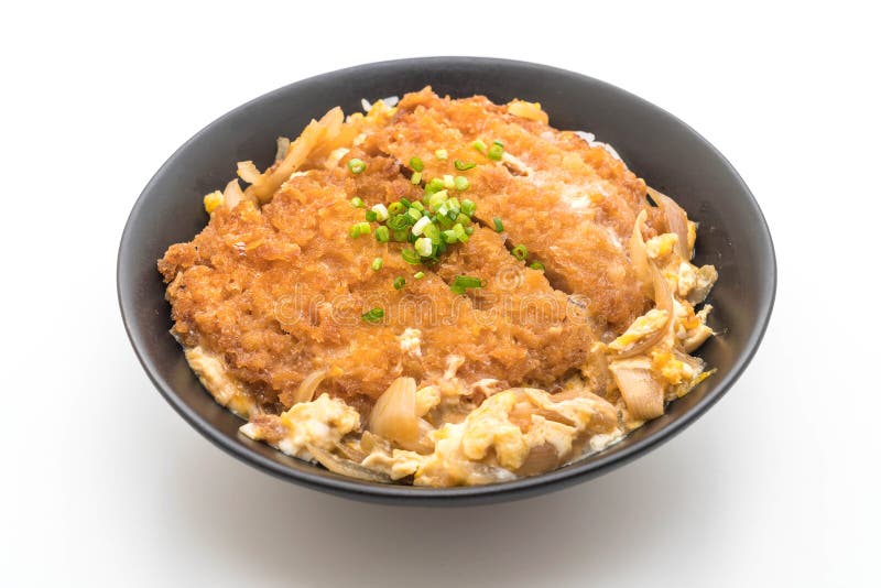 Fried Pork Cutlet Rice Bowl (Katsudon) Stock Photo Image of plate