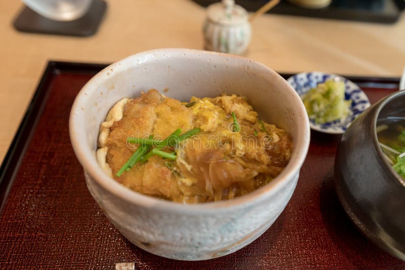 Fried Pork Rice Bowl (Katsudon), Japanese Food Stock Image - Image of