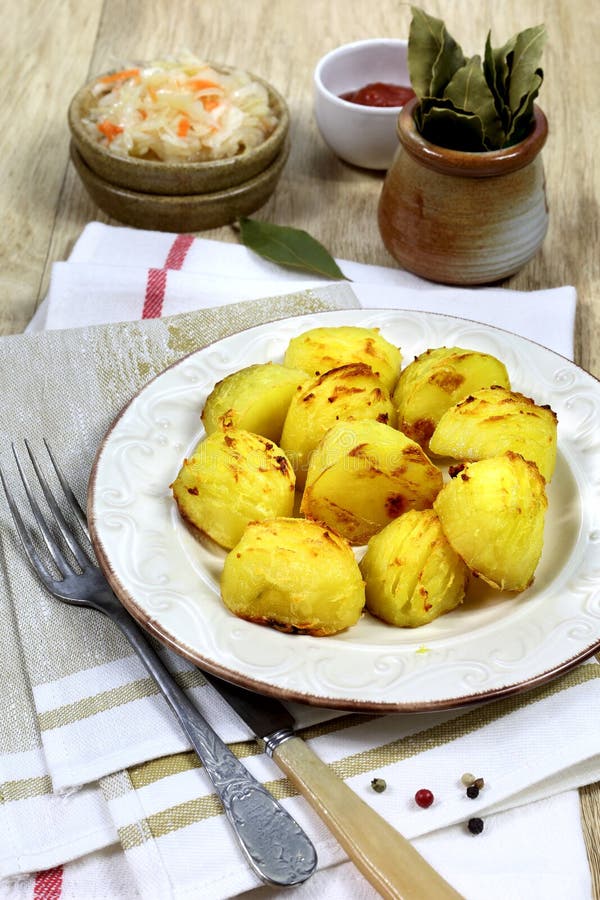Fried Potatoes and Sauerkraut Stock Image Image of fried, rustic