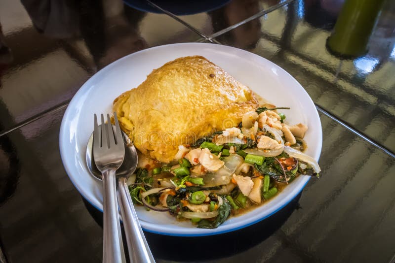 Easy Thai food in Thailand stock image. Image of asian - 221053455