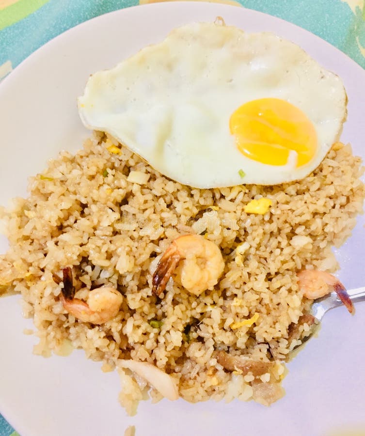 Fried rice breakfast egg stock photo. Image of breakfast 262905516