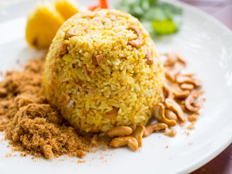 Fried Rice with Cashews Nuts Stock Image - Image of oriental