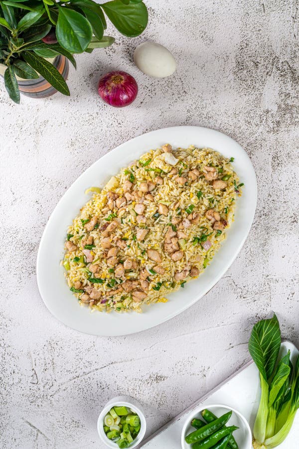 Fried Rice with Chicken Egg Stock Photo - Image of goreng, chicken