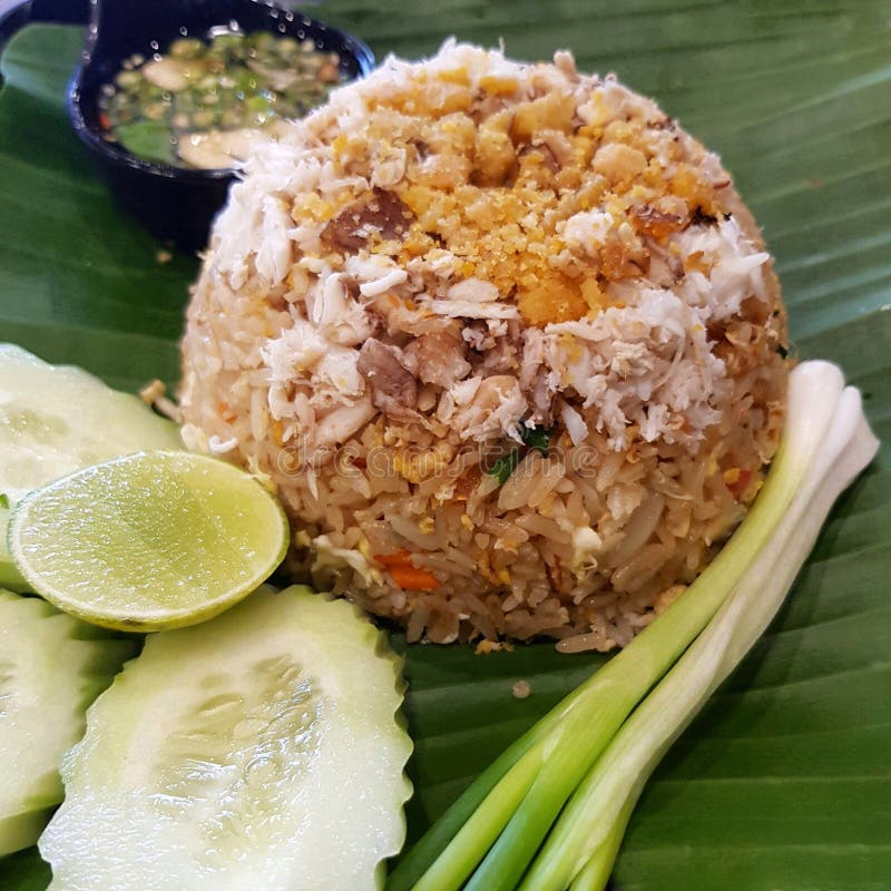 Fried Rice with Crab Thai Food Stock Photo Image of taste, cafe