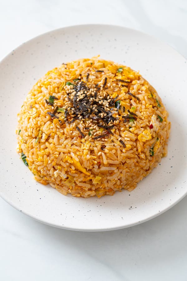 Fried Rice with Egg in Korean Style Stock Image Image of sesame, bowl