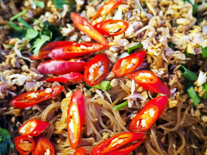 Fried Rice Noodles met Sojaboonsaus stock foto's Fried Rice Noodles met Sojaboonsaus stock foto's