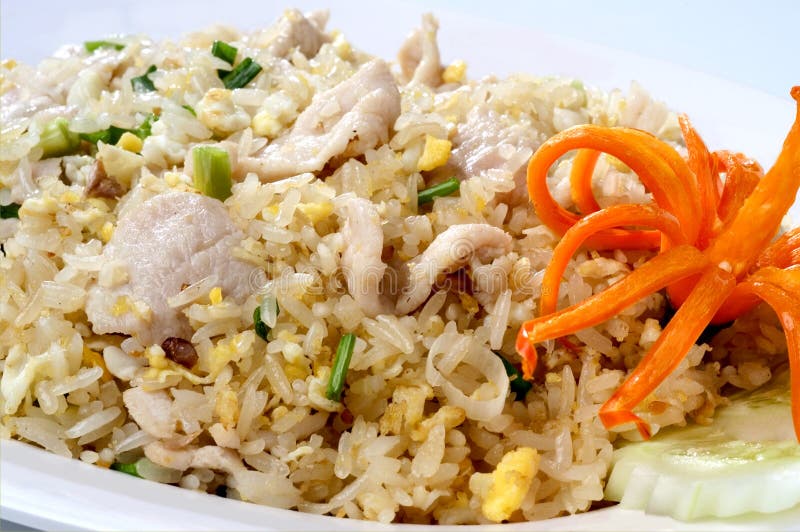 Fried rice pork, chicken, beef