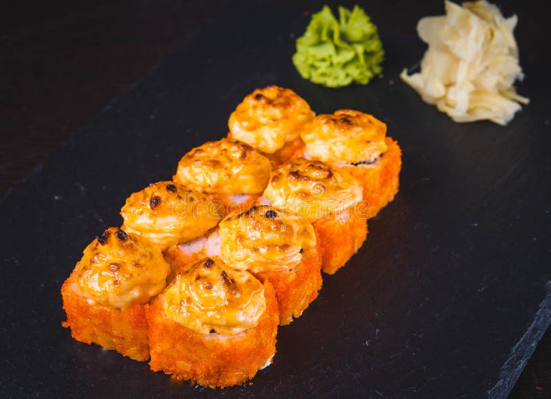 Fried Roll in Deep Fat. Japanese Food Stock Photo Image of fish