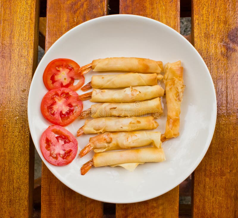 Fried shrimp dumplings stock image. Image of fish, chinese 25947987