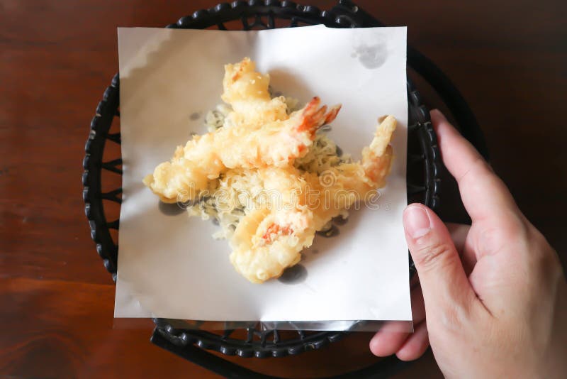 Fried Shrimp or Tempura , Japanese Food Stock Photo - Image of carry