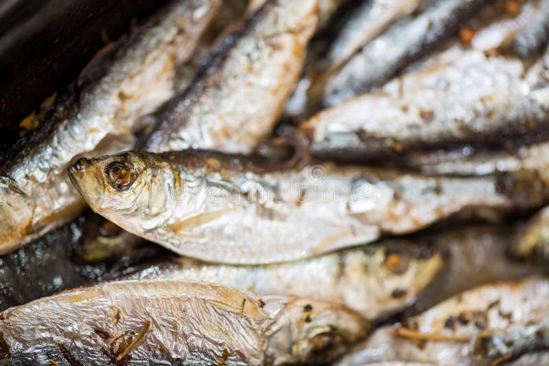 Fried Smelts frais images libres de droits Fried Smelts frais images libres de droits