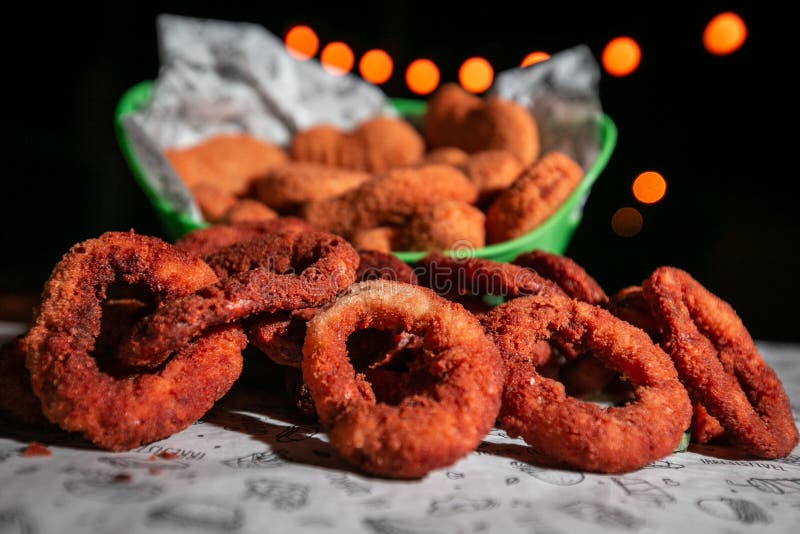Fried Snacks on a Restaurant Table Stock Photo Image of table, beach 239296076