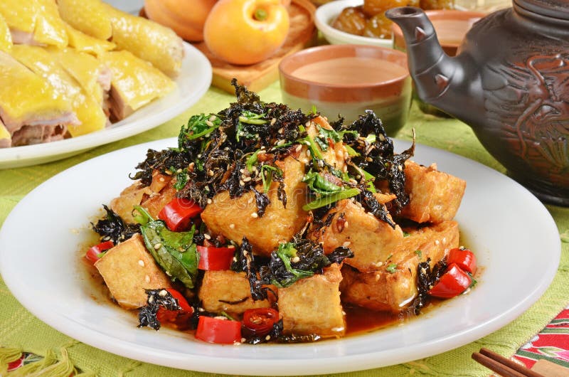 Fried tofu stock photo. Image of lunch, asian, plate - 27630988