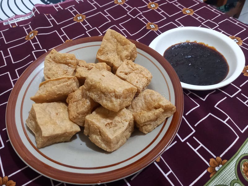 Fried of Tofu,delicious Indonesian Food Stock Image - Image of food