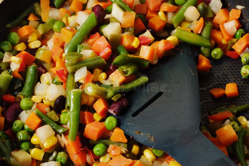 Fried vegetables.