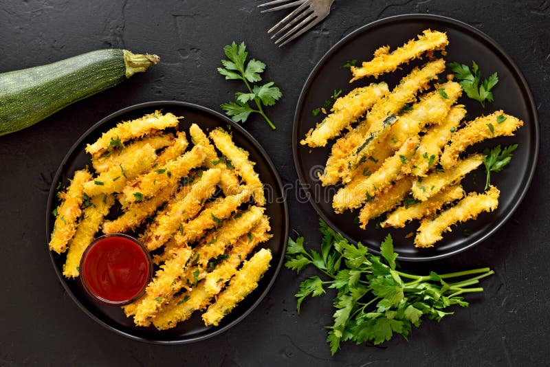 Fried zucchini sticks stock image. Image of healthy 233095039