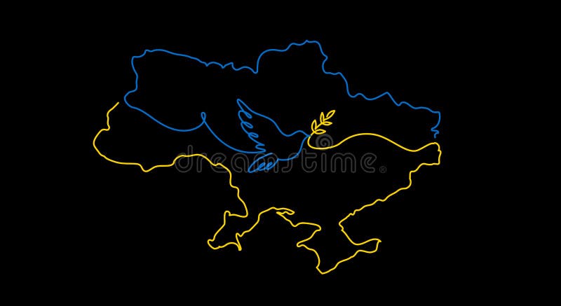 Friedenstaube mit Flagge der Ukraine. das konzept des friedens in