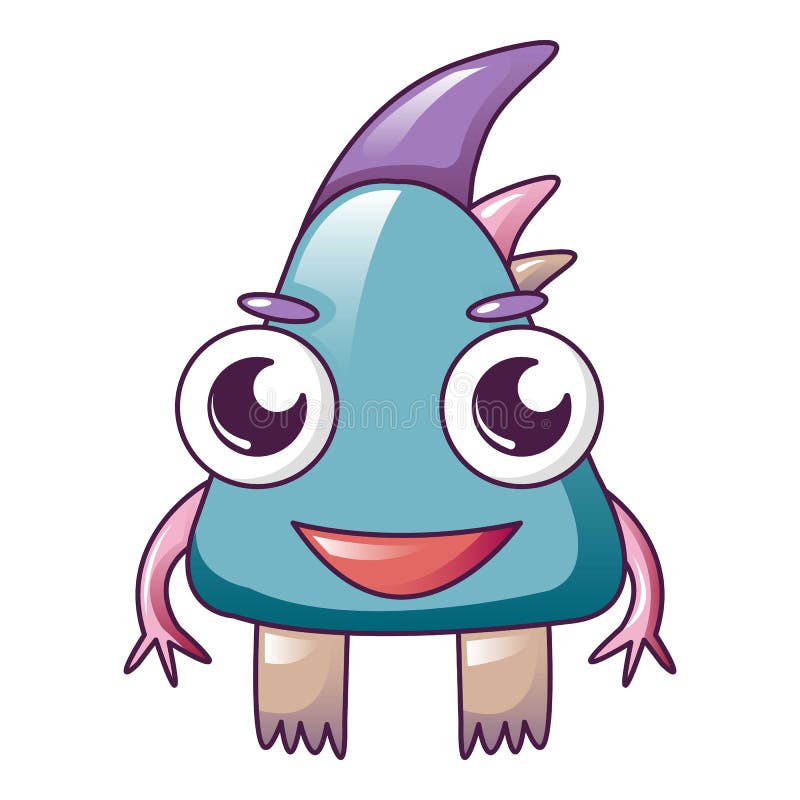 Friend monster icon, cartoon style royalty free illustration