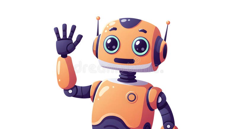 Friendly AI Robot stock illustration