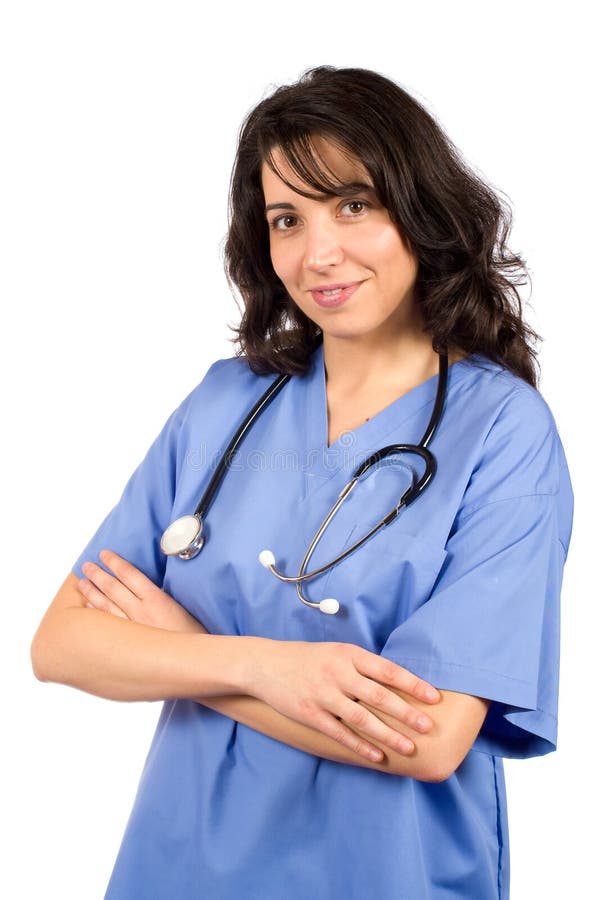 Friendly female doctor royalty free stock photography
