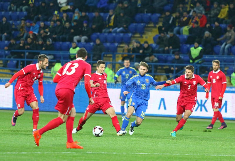 Friendly Game Ukraine V Serbia in Kharkiv Editorial Stock Image - Image