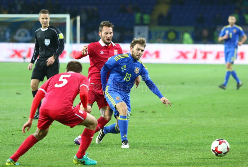 Friendly Game Ukraine V Serbia in Kharkiv Editorial Stock Photo - Image