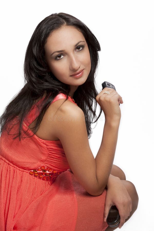 Friendly look stock image. Image of dress, color, long - 14656979