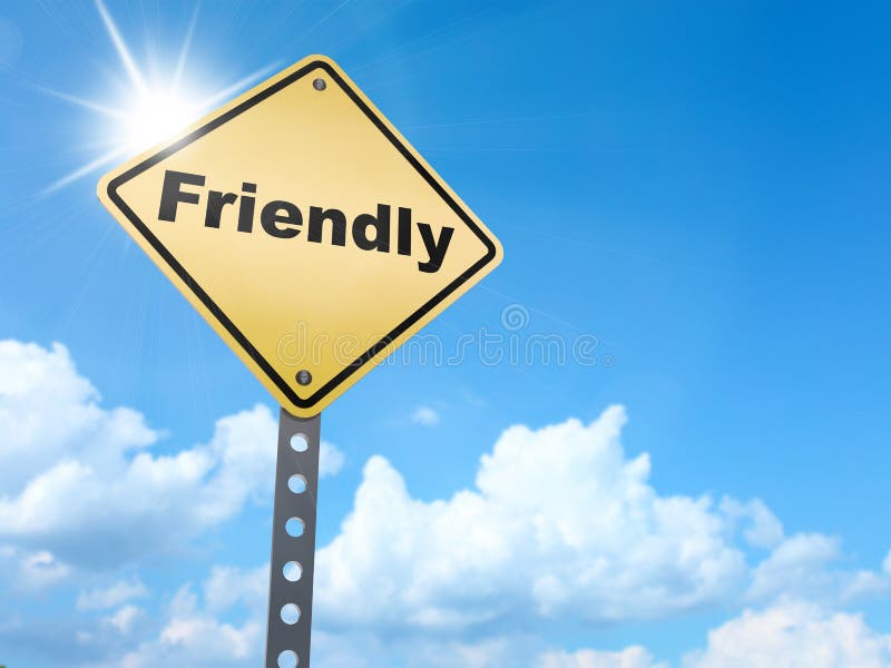 Friendly sign stock illustration