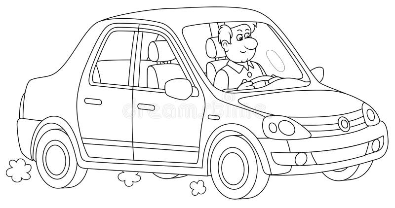 driver clipart black and white