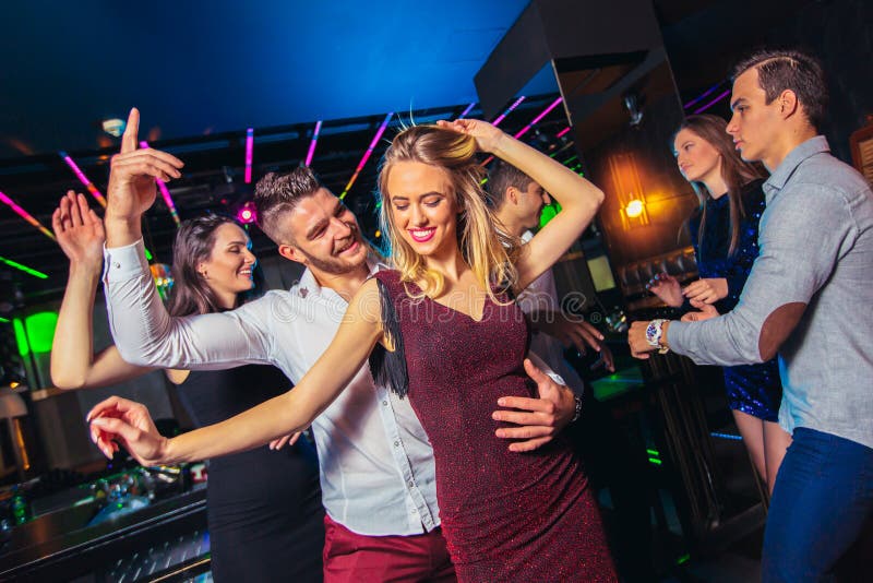 Friends Partying in a Nightclub Stock Photo - Image of event, clubber ...