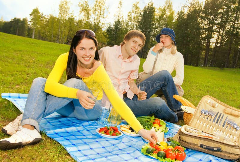 Friends at picnic