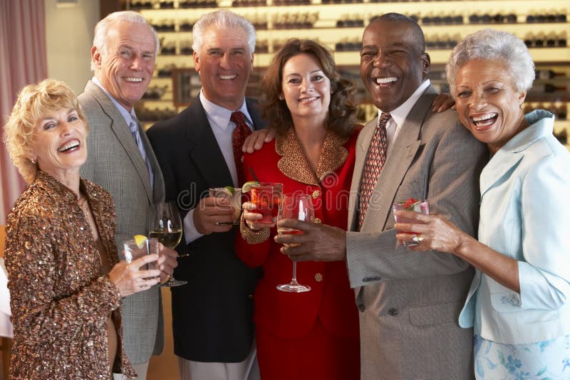 Friends Socializing At A Bar